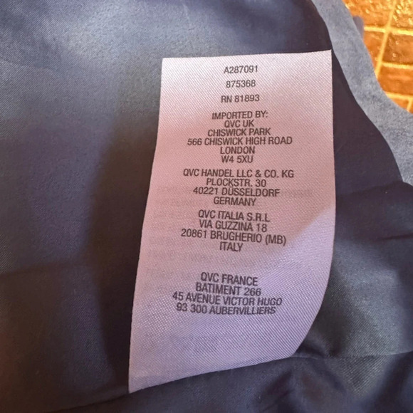 Isaac Mizrahi NWOT 100% suede blue/gray silver hardware flight jacket 21” p2p - Picture 9 of 15